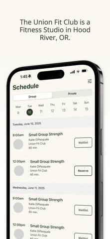 Union Fit Club screenshot