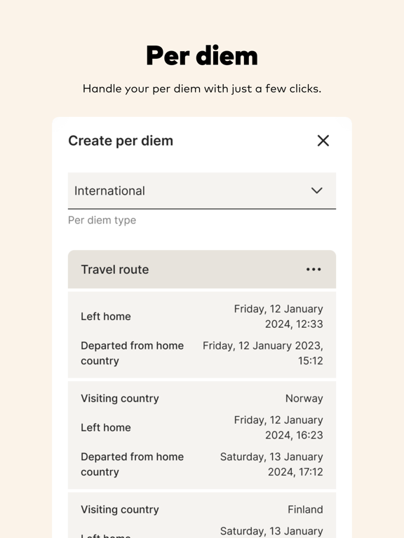 Aceve Expense iPad screenshot