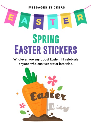 Spring Easter Stickers iPad screenshot