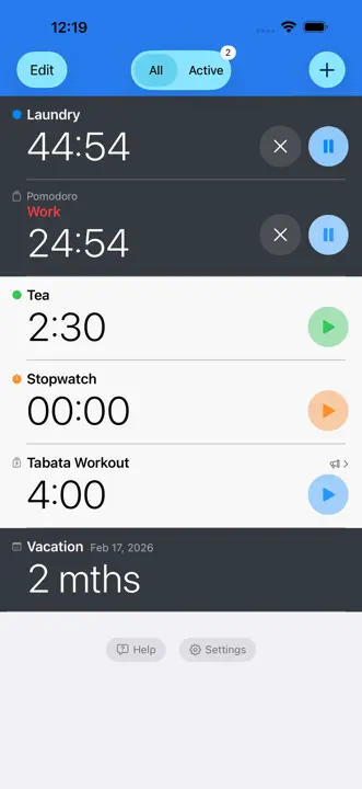 Timer+ Countdown & Stopwatch: Screenshot 1 von 10