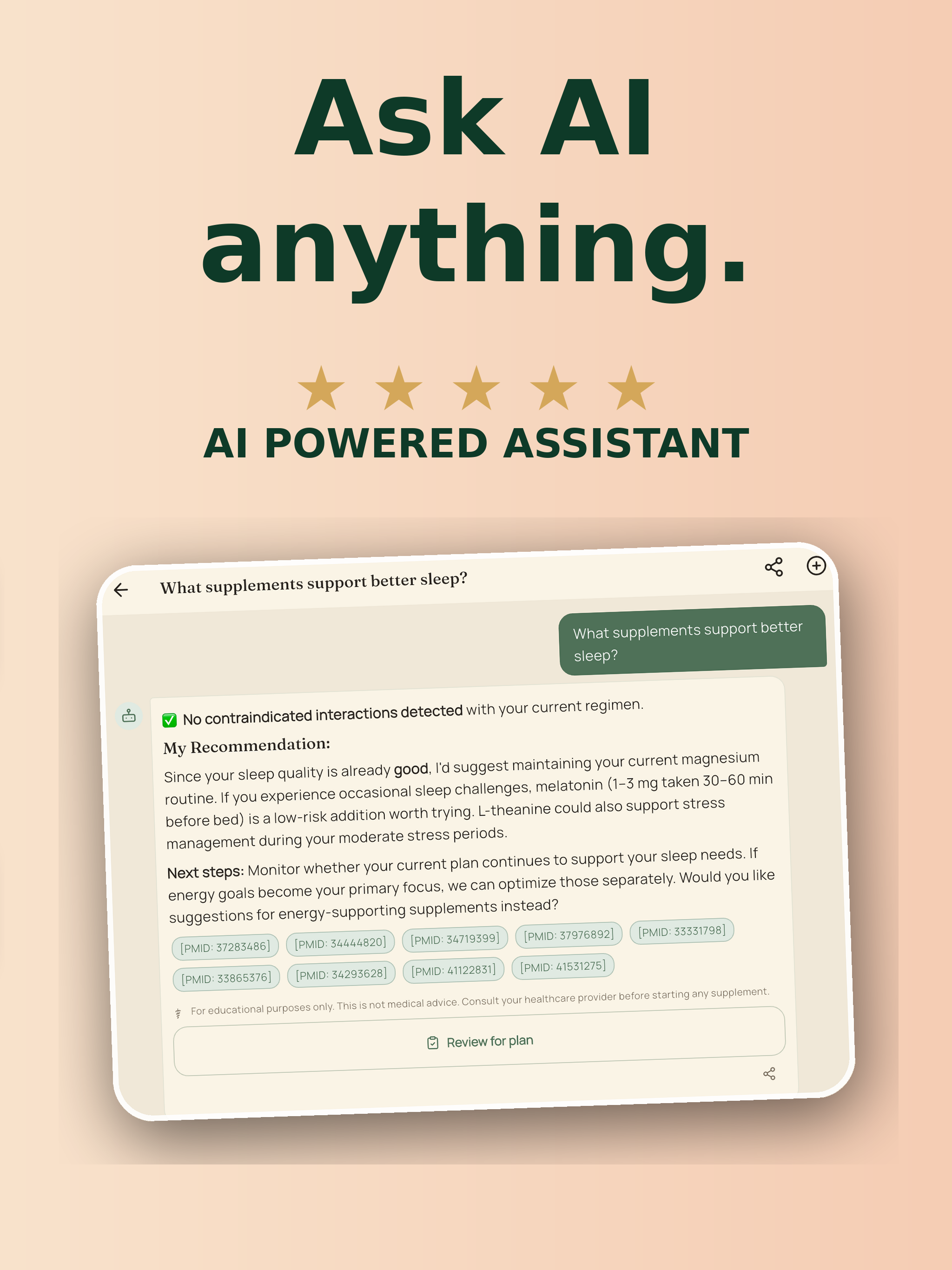 AI Supplement Planner