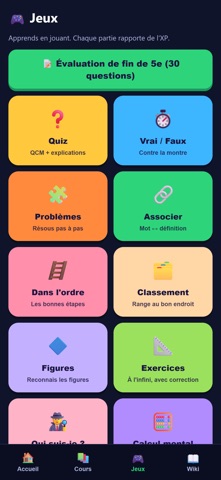 Maths 5e – Cours et jeux screenshot 4