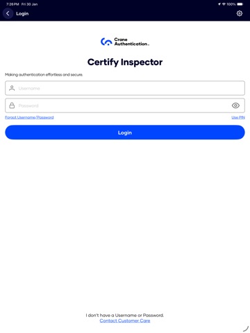 Certify Inspector iPad screenshot