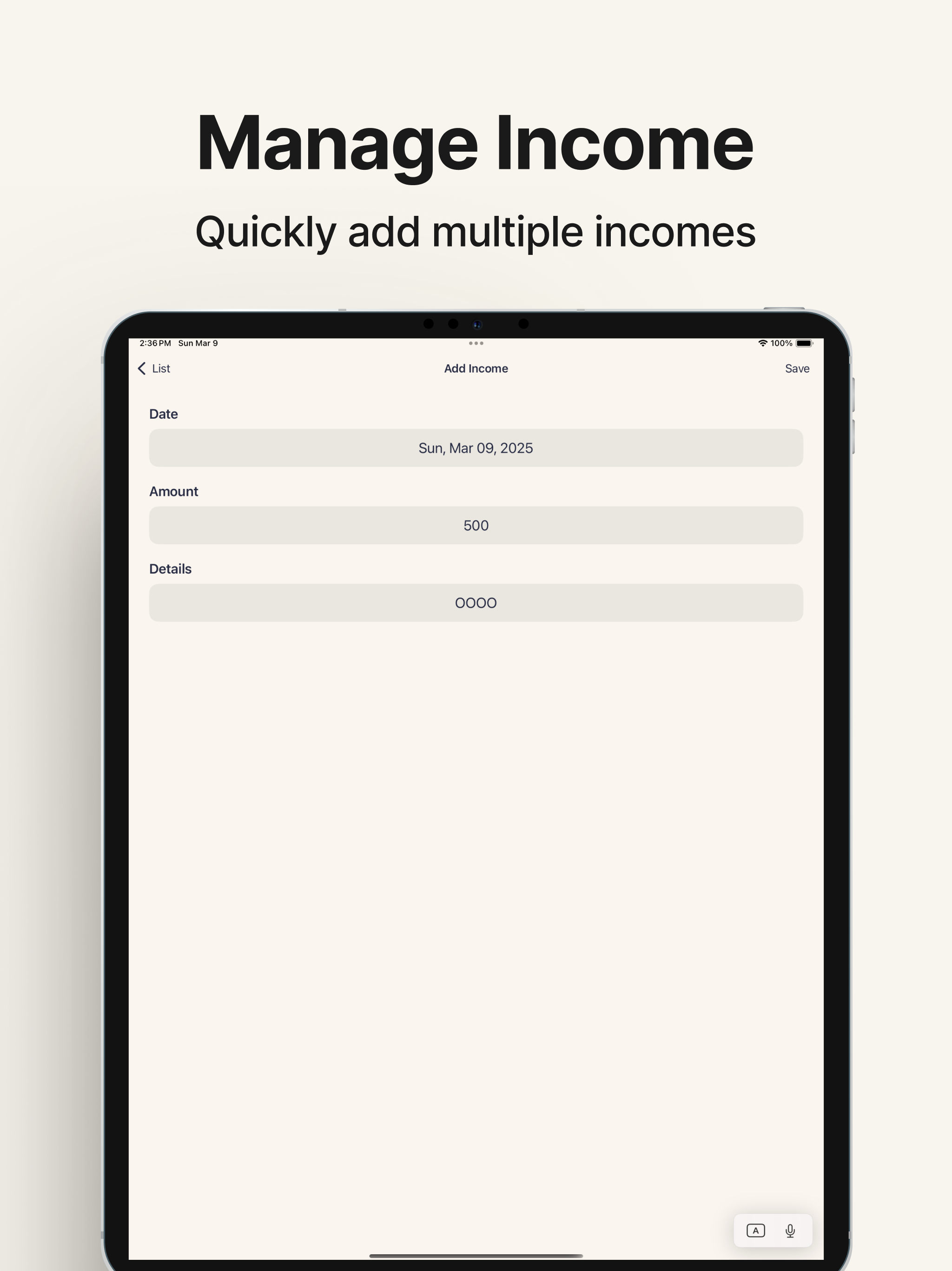 IncomeMon - Income Tracker