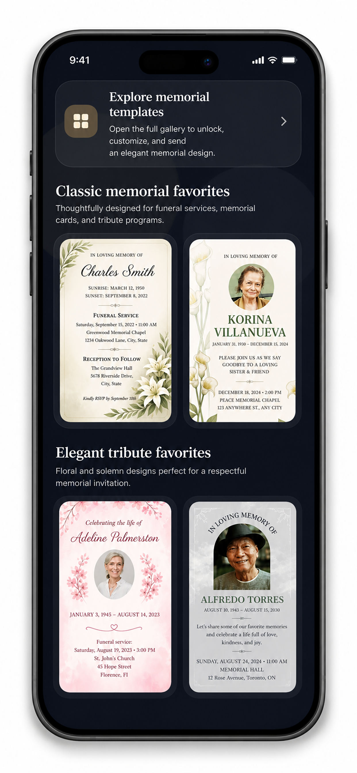 Funeral Poster Maker