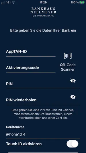 Neelmeyer appTAN screenshot 1