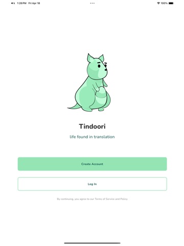 Tindoori iPad screenshot