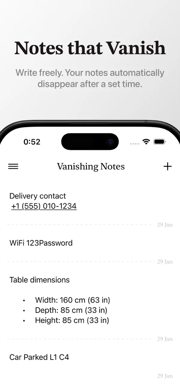 #1. Vanishing Notes (iOS) Ved: amir hayek