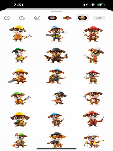 Constructor Doggie Stickers iPad screenshot