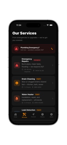 Emergency Plumber 24 Hour iPhone screenshot