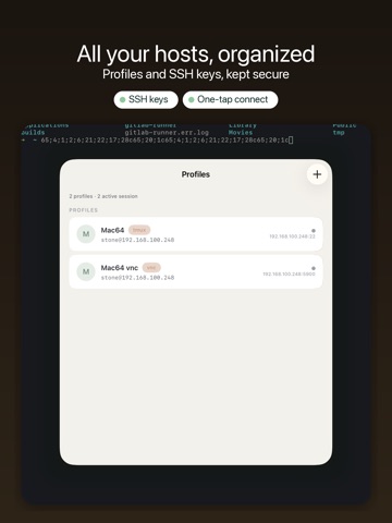 YoloShell-SSH Terminal VNC RDP iPad screenshot