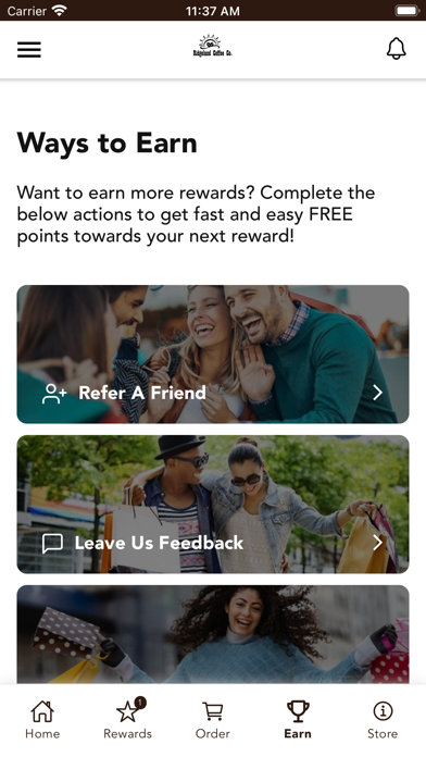 Ridgeland Coffee Co Rewards Screenshot