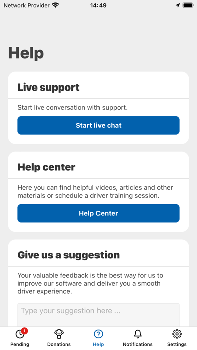 Resupply Driver App V2 Screenshot
