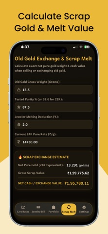 GoldVault Pro: Gold Rate Live Screenshot 4 of 4