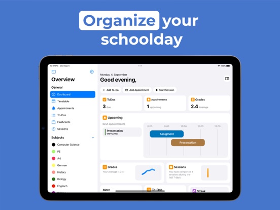 Screenshot #4 pour MySchoolManager, Schoolplanner