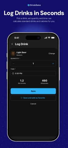 DrinkData - Alcohol Tracker screenshot