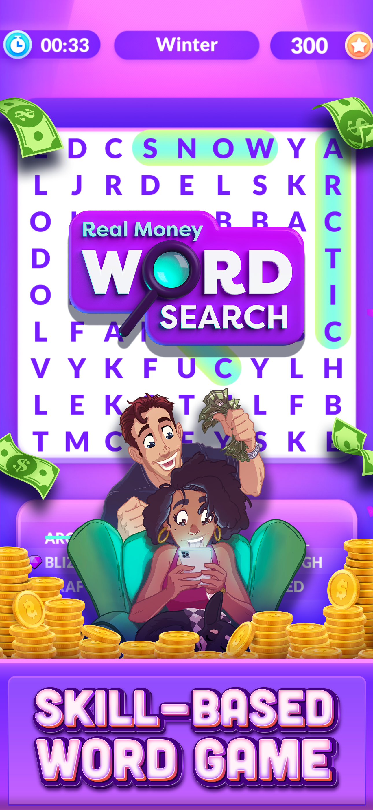Real Money Word Search Skillz