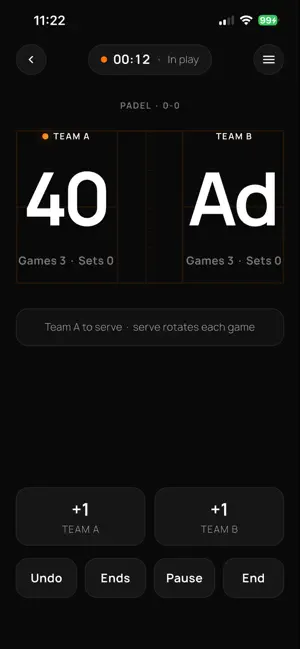 CourtScore: Padel & Pickleball screenshot 2