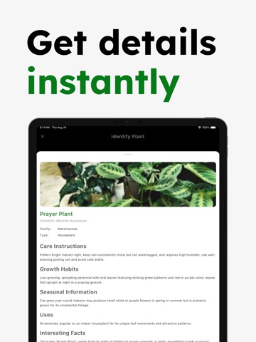 Plant Identifier - Plantr iPad screenshot