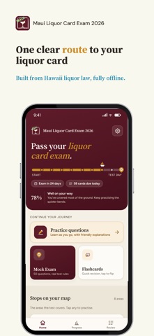 Maui Liquor Card Exam 2026 iPhone screenshot