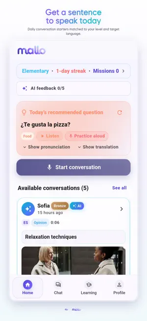 mallo - Speak Languages screenshot 2