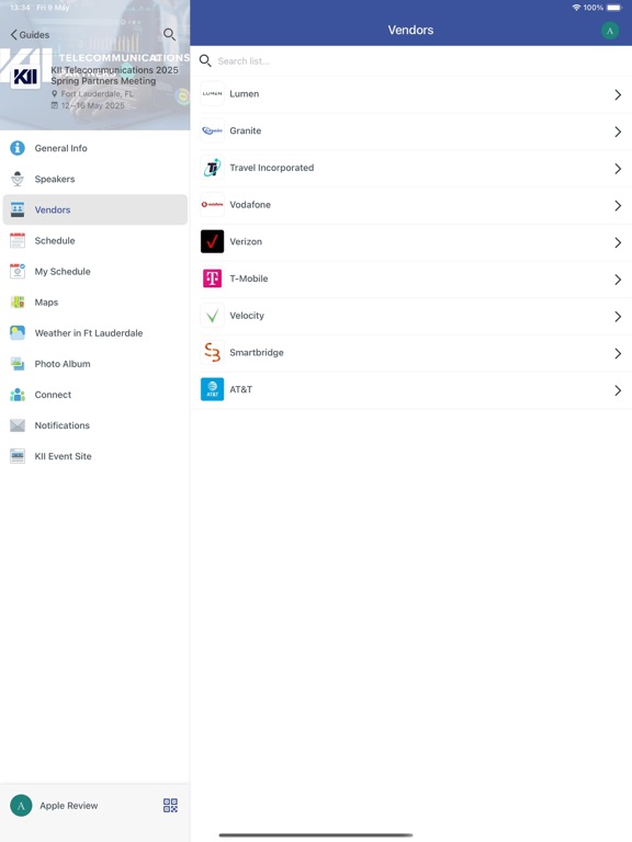 KII Partners Meeting App app screenshot