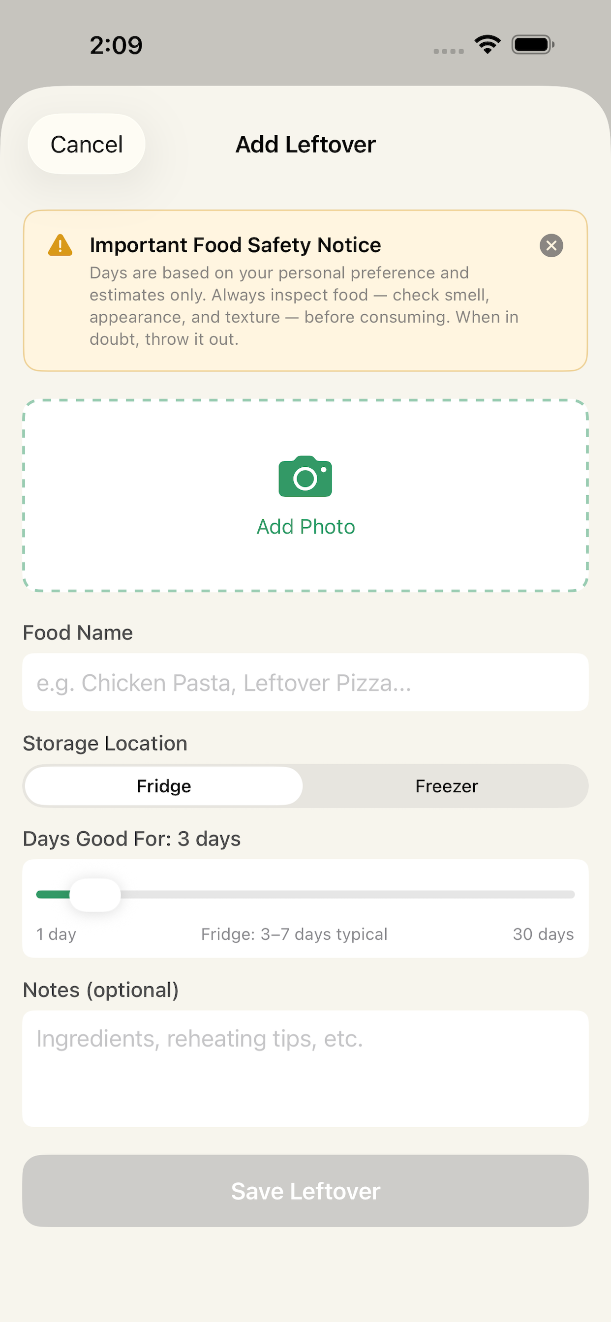FridgeView Leftover Tracker screenshot 6