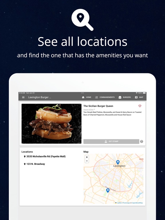 Lexington Burger Week iPad screenshot 5 - Food & Drink app