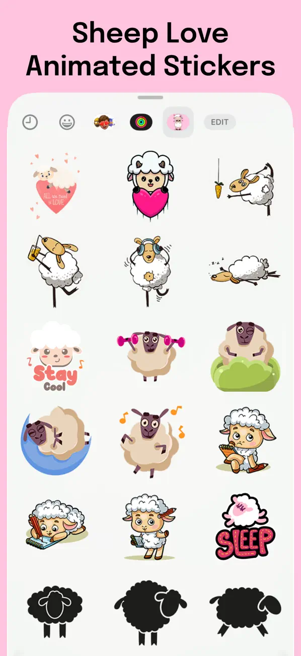 Screenshot #2 pour Sheep Love Animated Stickers