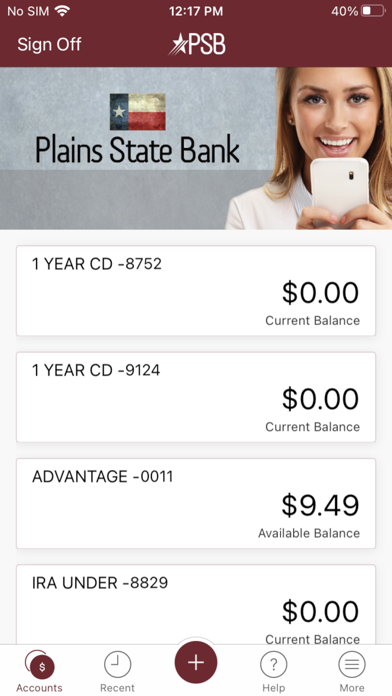 Plains State Bank Screenshot