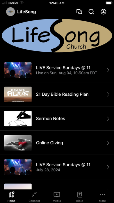 LifeSong Church Screenshot