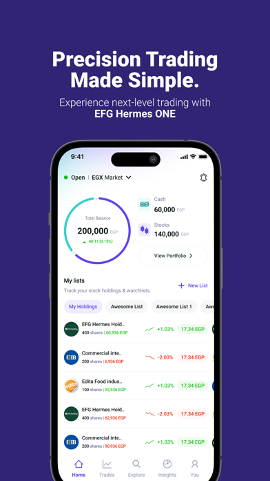 Screenshot #1 pour EFG Hermes ONE