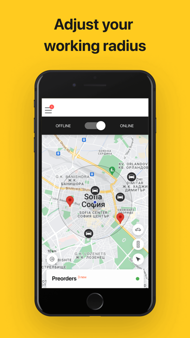 Taxii Driver app Screenshot