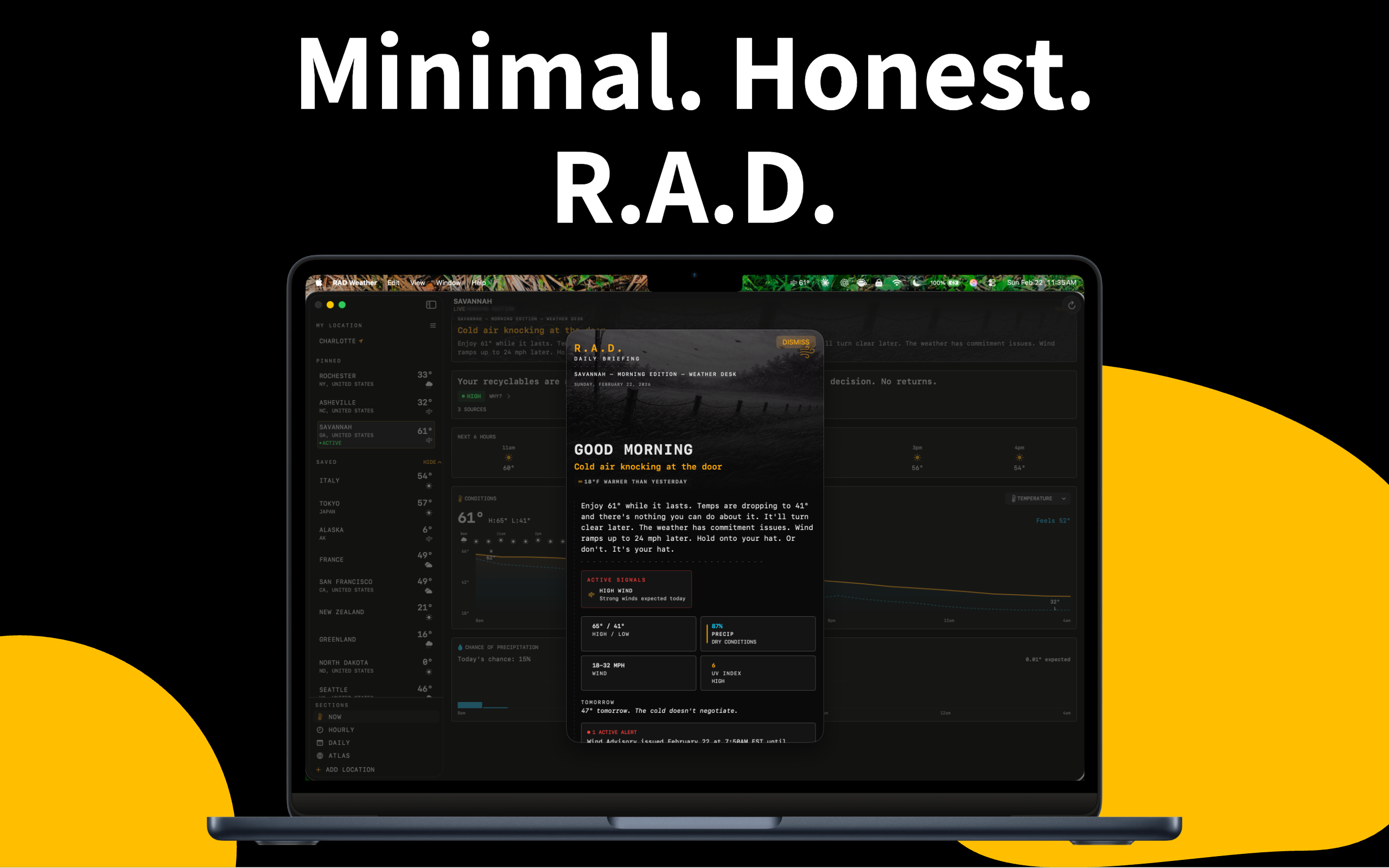 RAD Weather: Honest Forecast