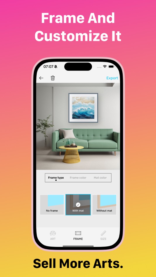#6. Art Rooms Preview: FrameX AI (iOS) Podle: Aghdas Yilmaz