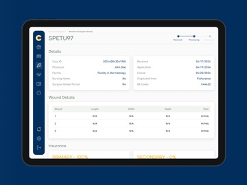 Kerecis Workspace iPad screenshot