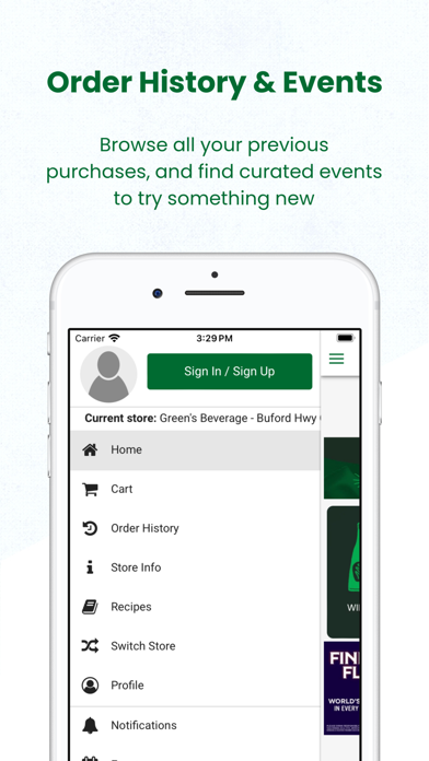 Green's Beverages Atlanta Screenshot