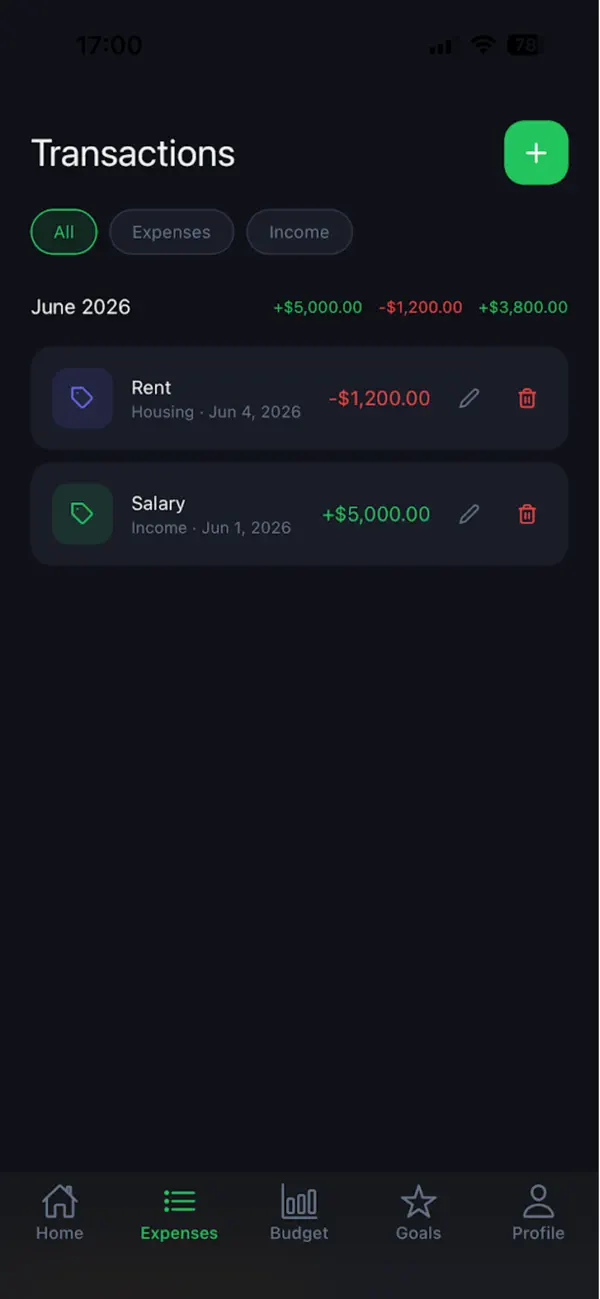 Screenshot #2 pour Budgetly Finance Tracker