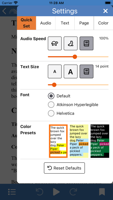 Bookshare Reader Screenshot