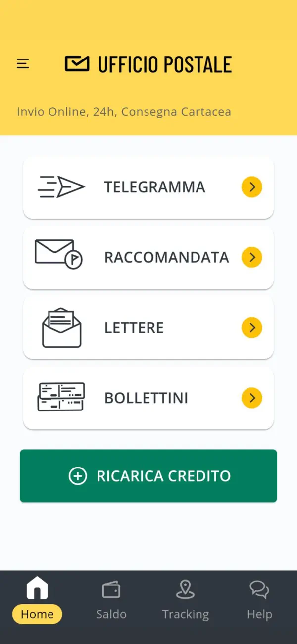 Screenshot #1 pour Poste Online. Invio Immediato