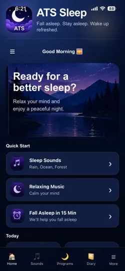 Captura de pantalla de ATS Sleep en iPhone 1