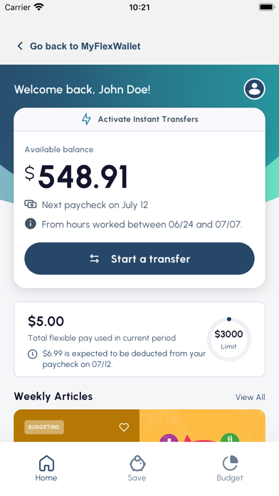 myFlexWallet Screenshot