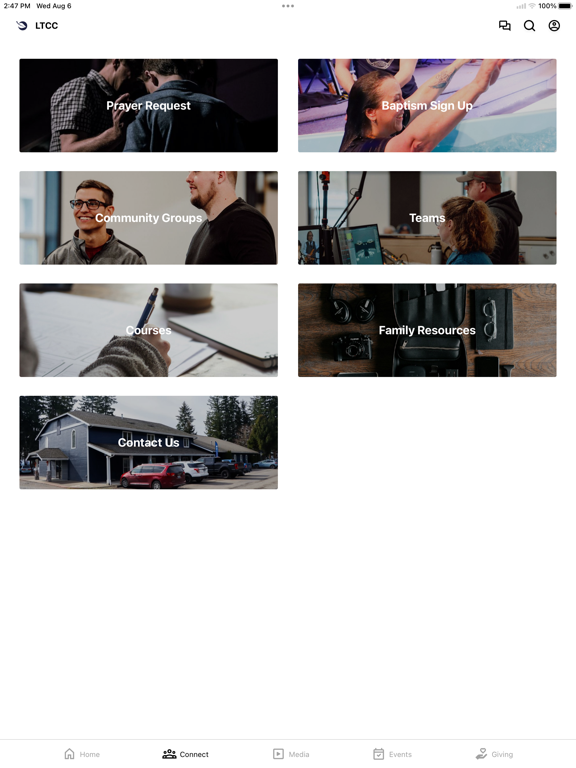 Lake Tapps Christian Church iPad screenshot 2 - Education app