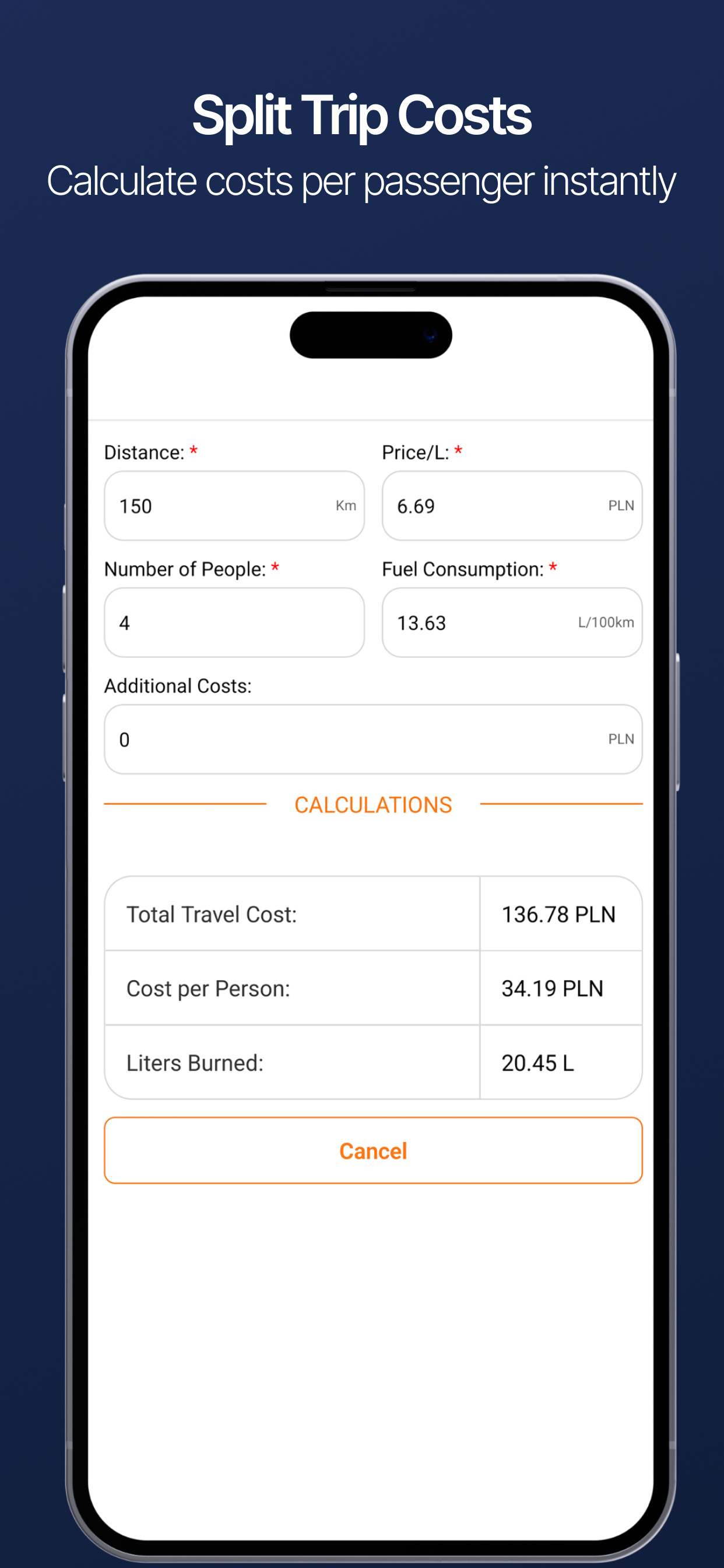 Car View - track expenses