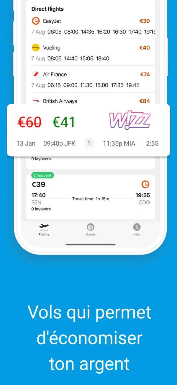 Screenshot #2 pour Vols pas chers billets d'avion