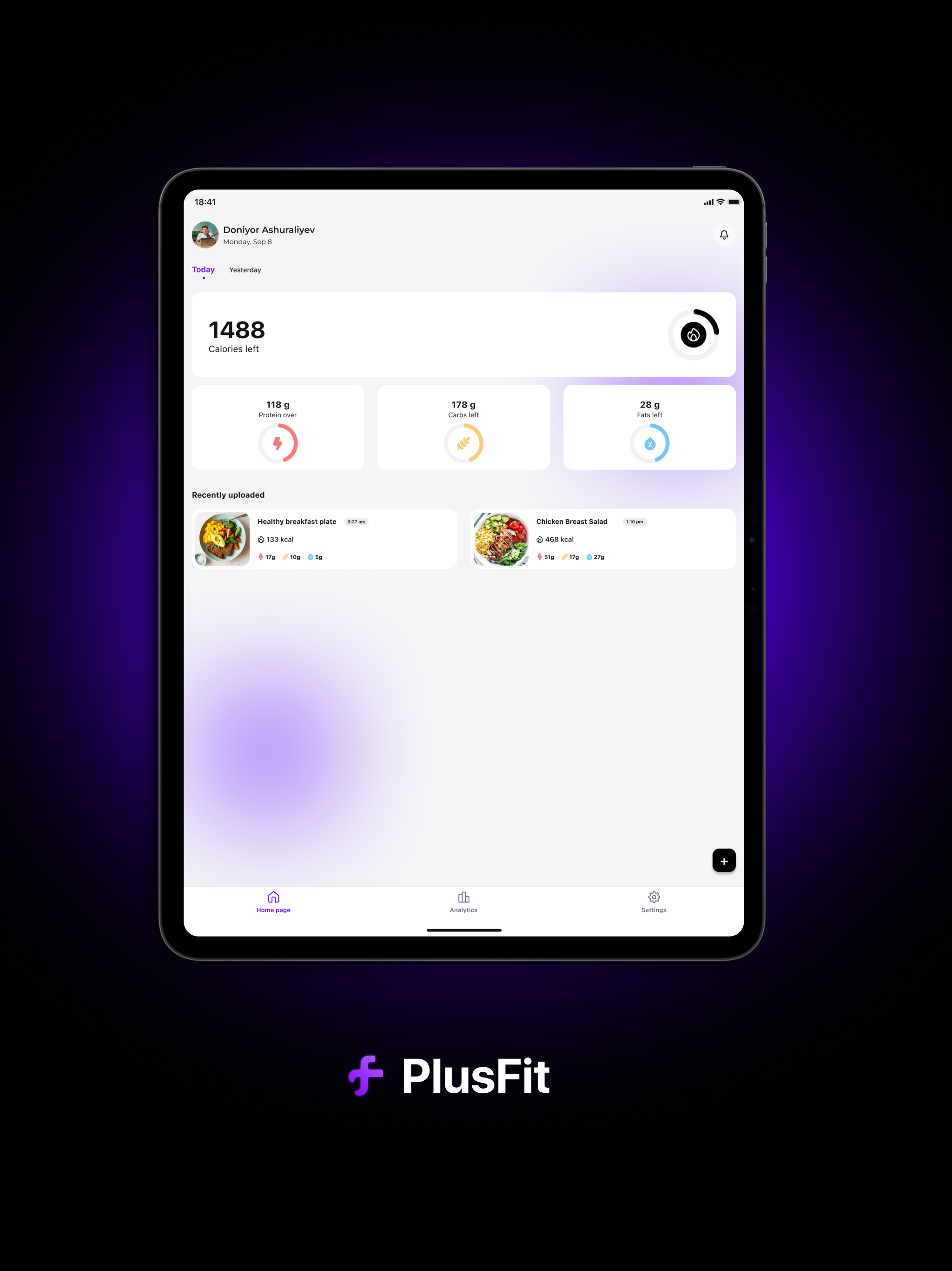 +Fit - AI Kaloriya Hisoblovchi screenshot 5