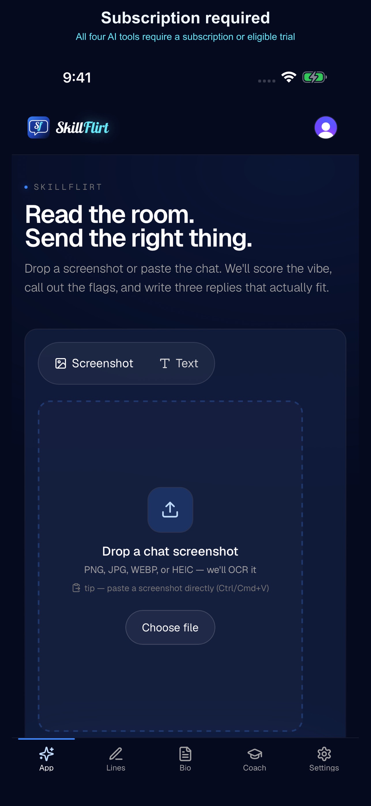 Screenshot 1 of SkillFlirt: Dating Assistant