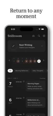 Stillroom – Personal Journal iPhone screenshot