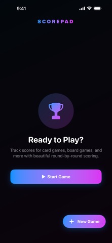 Scorepad: Modern Game Tracker Screenshot 1 of 4