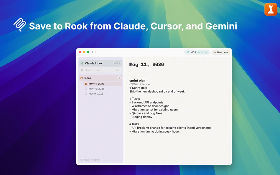 #1. Rook: Code Notes (macOS) By: Maryam Touimi Benjelloun